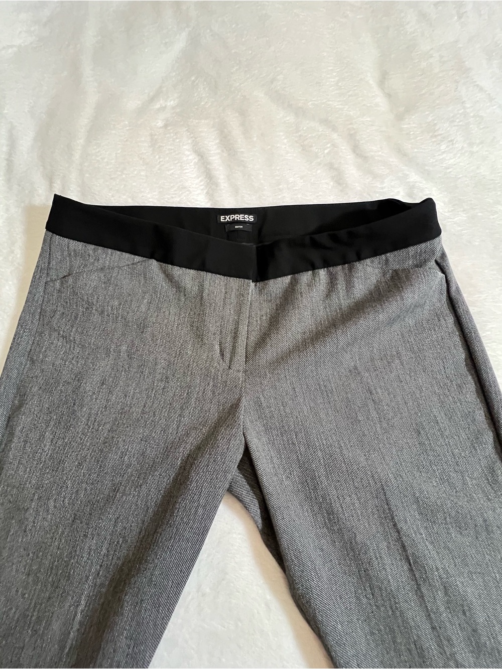 Express Women’s Gray Dress Pants with Black Waistband size 12R - Picture 3 of 9